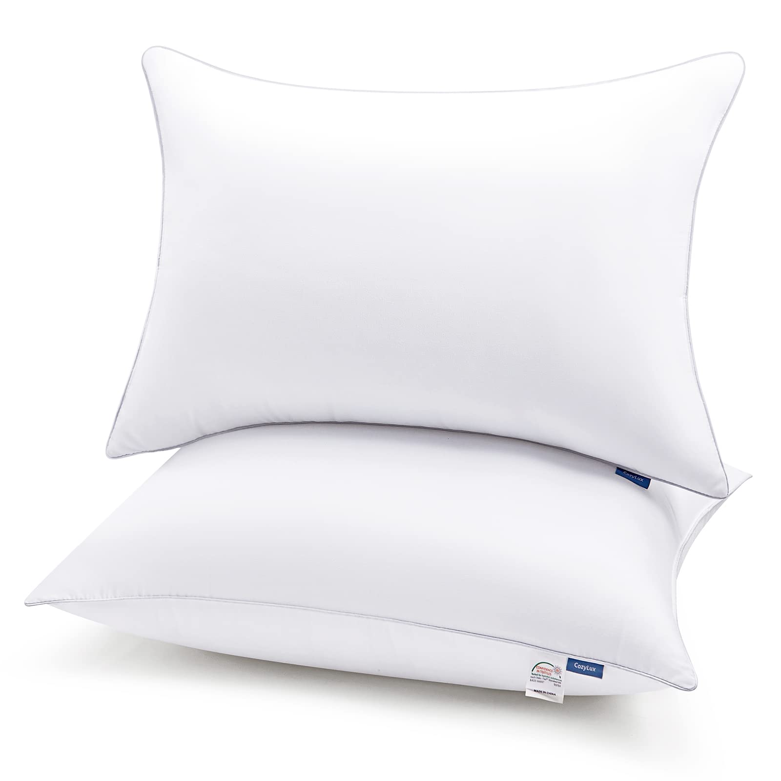 Juego De 2 Almohadas Cozylux, Tamaño Queen, Suave, De Calidad Hotelera - Venta Internacional.