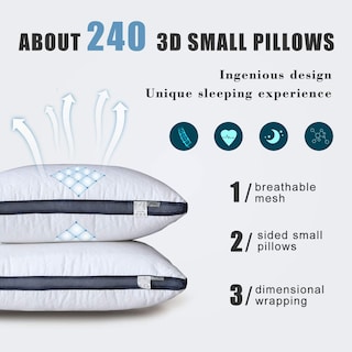 Foto 2 | Pillows Meoflaw Luxury Hotel Queen Size, Juego De 2 Unidades Para Dormir - Venta Internacional.