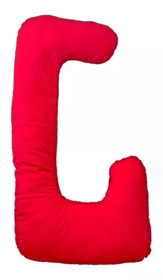 Foto 2 pulgar | Almohada de Embarazo y Lactancia Cesia Roja con Forma de 'G'