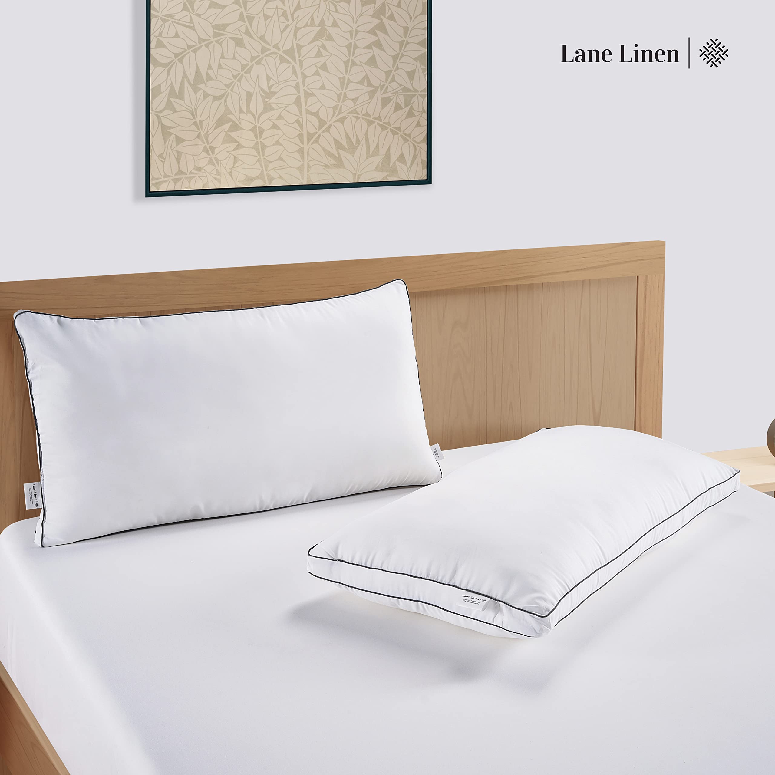 Foto 6 | Cama Blanda Reforzada Pillows Lane Linen, Tamaño Estándar, Juego De 2 - Venta Internacional.