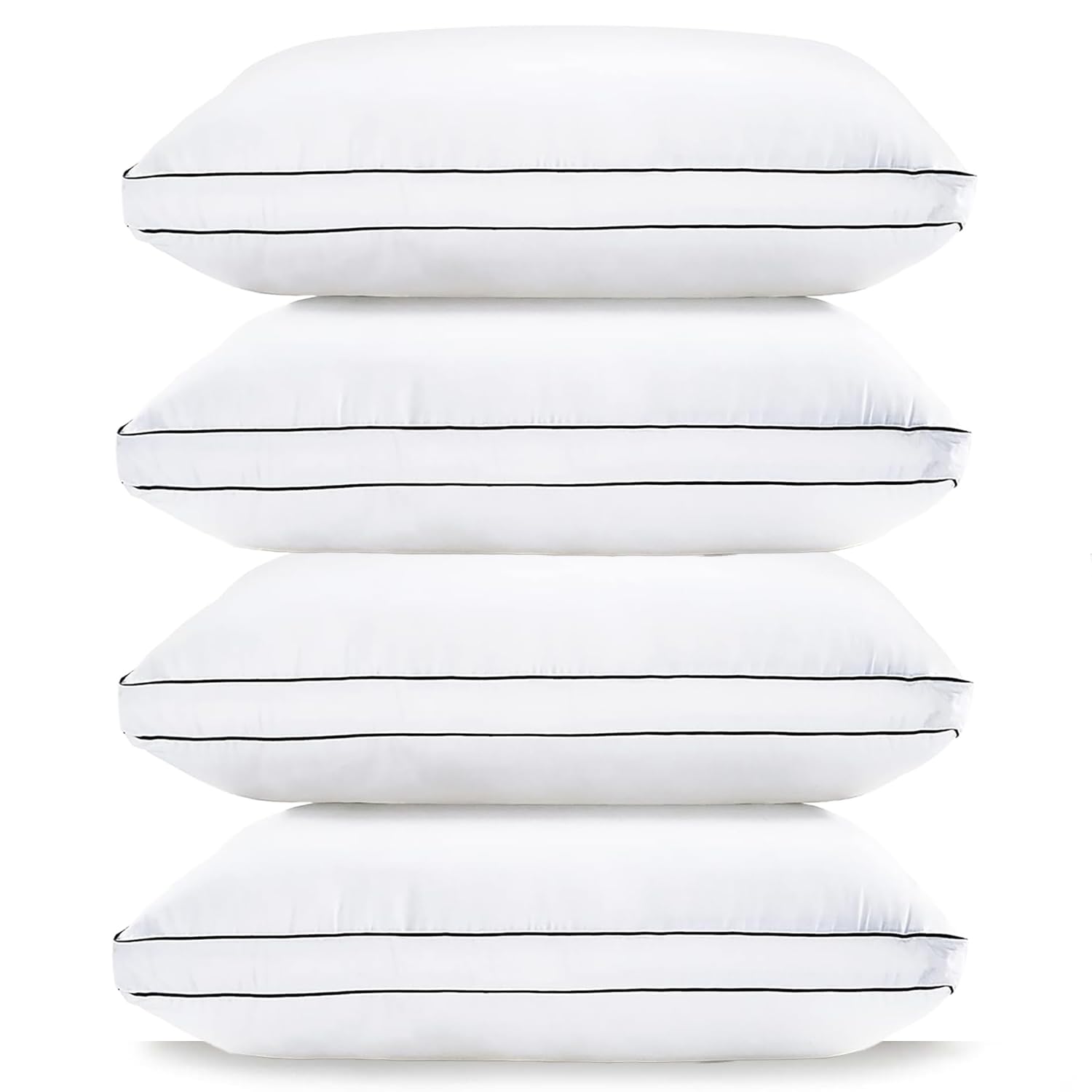 Pillows Lane Linen Standard, 20 X 26 Cm, Para Dormir, Juego De 4 Unidades - Venta Internacional.