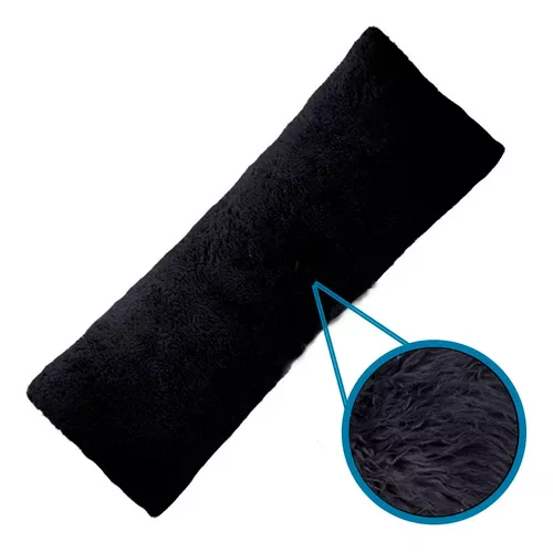 Foto 2 pulgar | Almohada Abrazable De Peluche Suave Negro