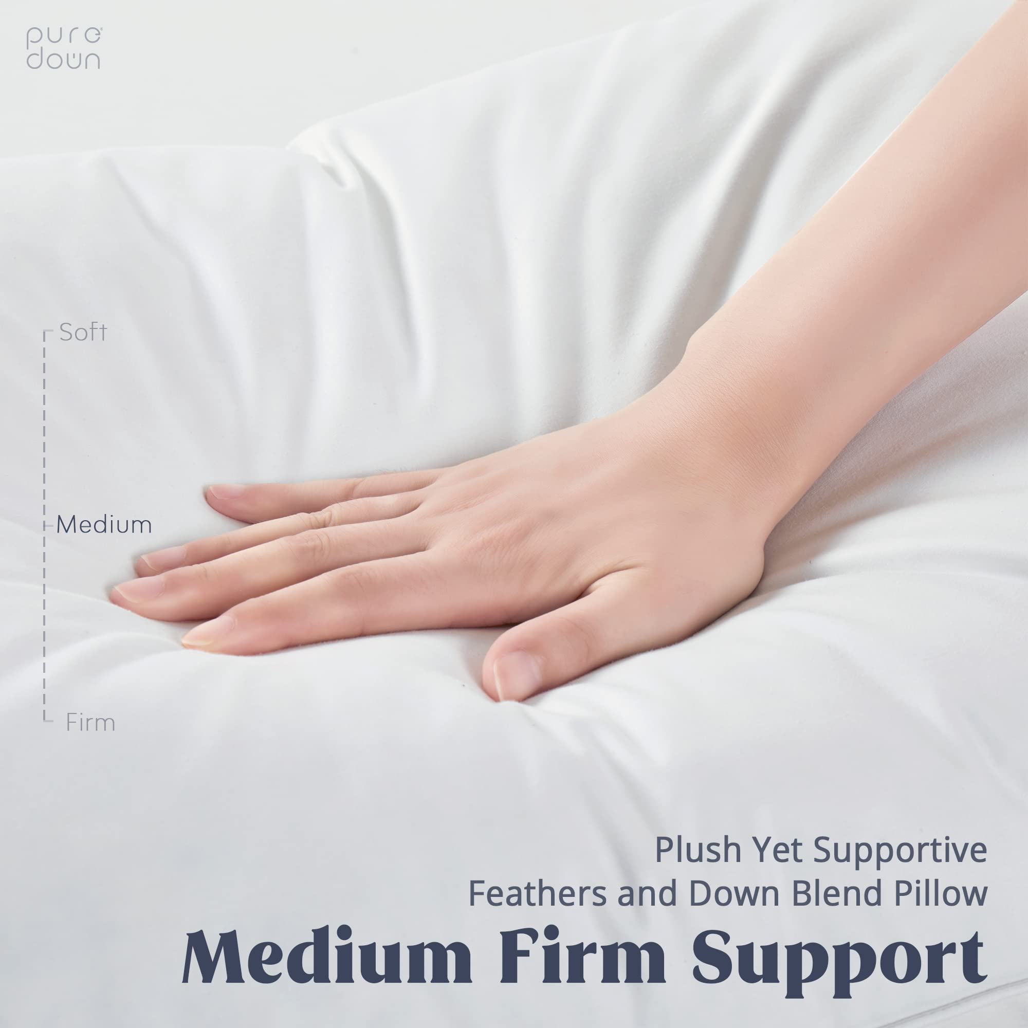 Foto 4 pulgar | Almohada De Cama Suave Con Plumas De Ganso Puredown  Sleeping Pillows - Venta Internacional.