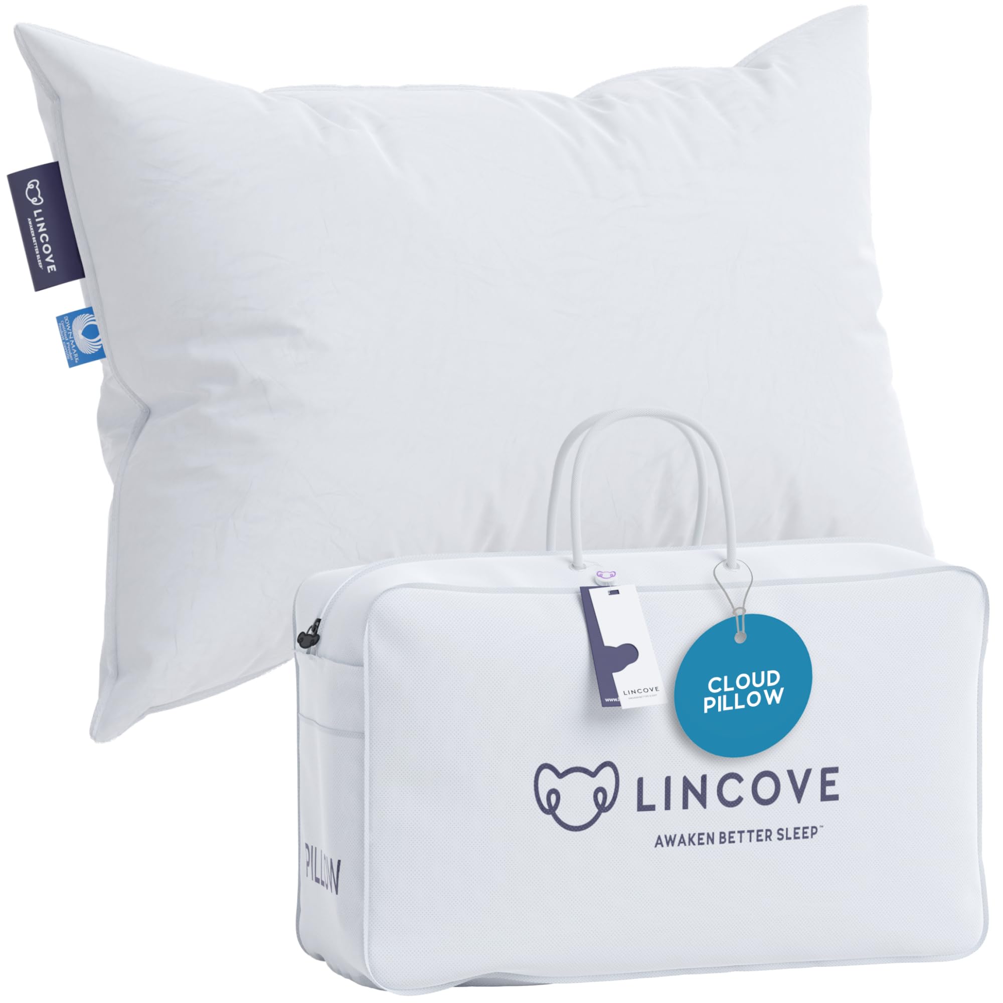 Foto 2 pulgar | Almohada Lincove Cloud Natural Canadian White Down - Venta Internacional