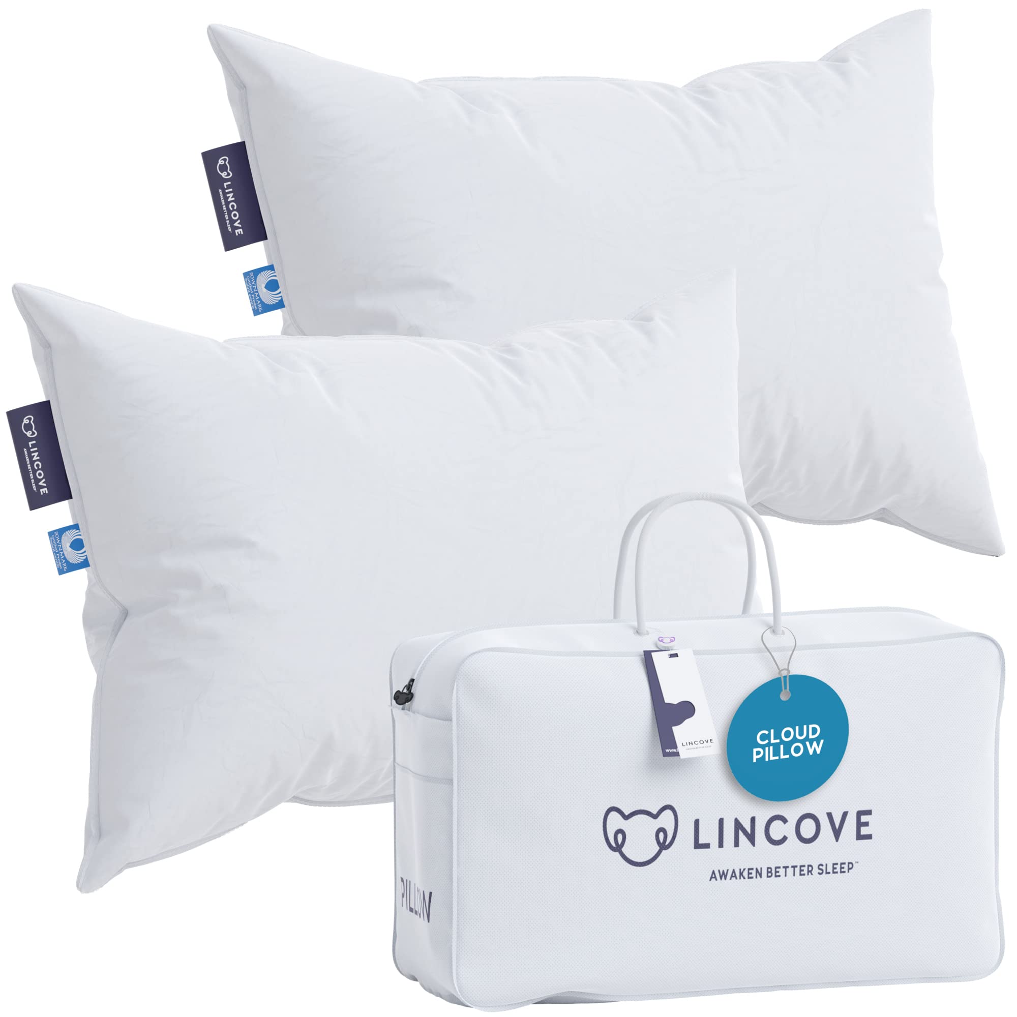 Foto 2 pulgar | Almohada para Dormir Lincove Cloud Natural Canadian White Down - Venta Internacional