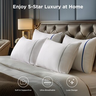 Foto 2 | Almohadas Bedsure Hotel King Tamaño 19 x 34 cm Juego de 2 Unidades - Venta Internacional
