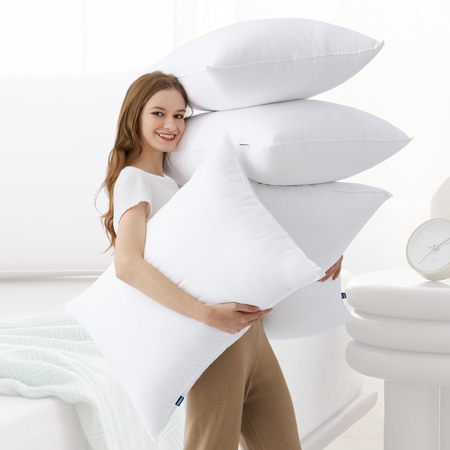 Foto 7 | Almohadas Bedsure Tamaño Queen Paquete de 4 Unidades Calidad Hotelera - Venta Internacional