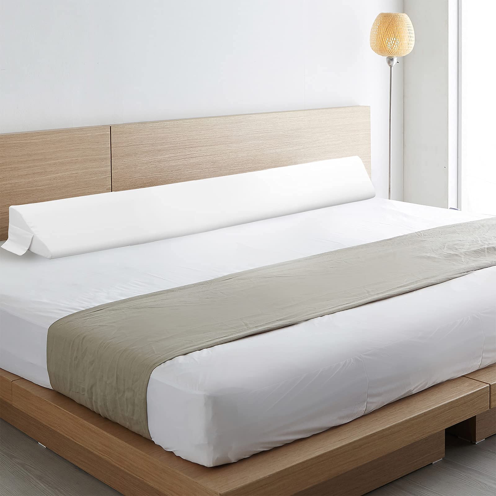 Foto 7 | Almohada En Forma De Cuña Vekkia Tamaño King Para Rellenar Huecos 76 X 10 X 6 Cm Color Blanco - Venta Internacional