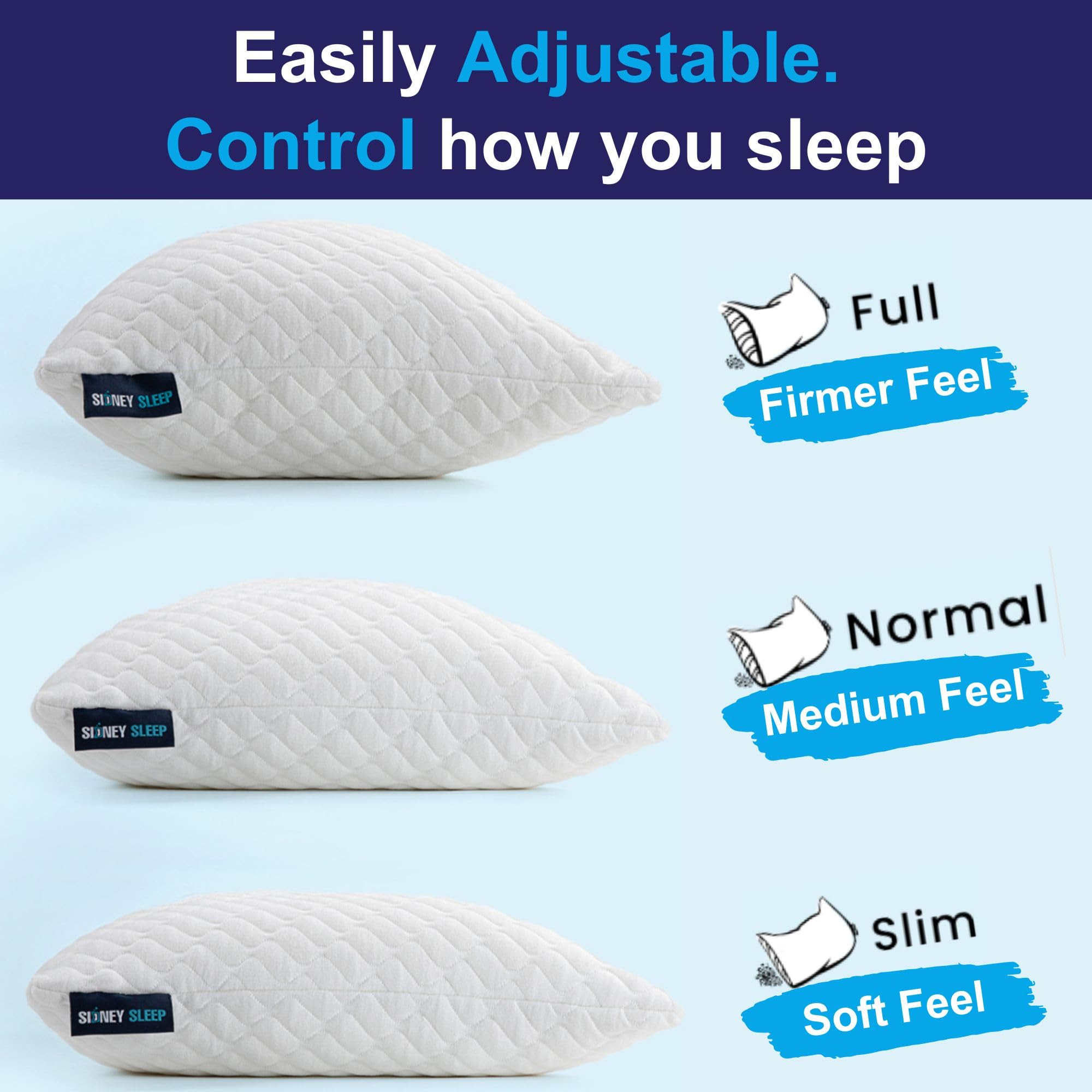 Foto 3 pulgar | Almohada Sídney Sleep Ajustable-Venta Internacional