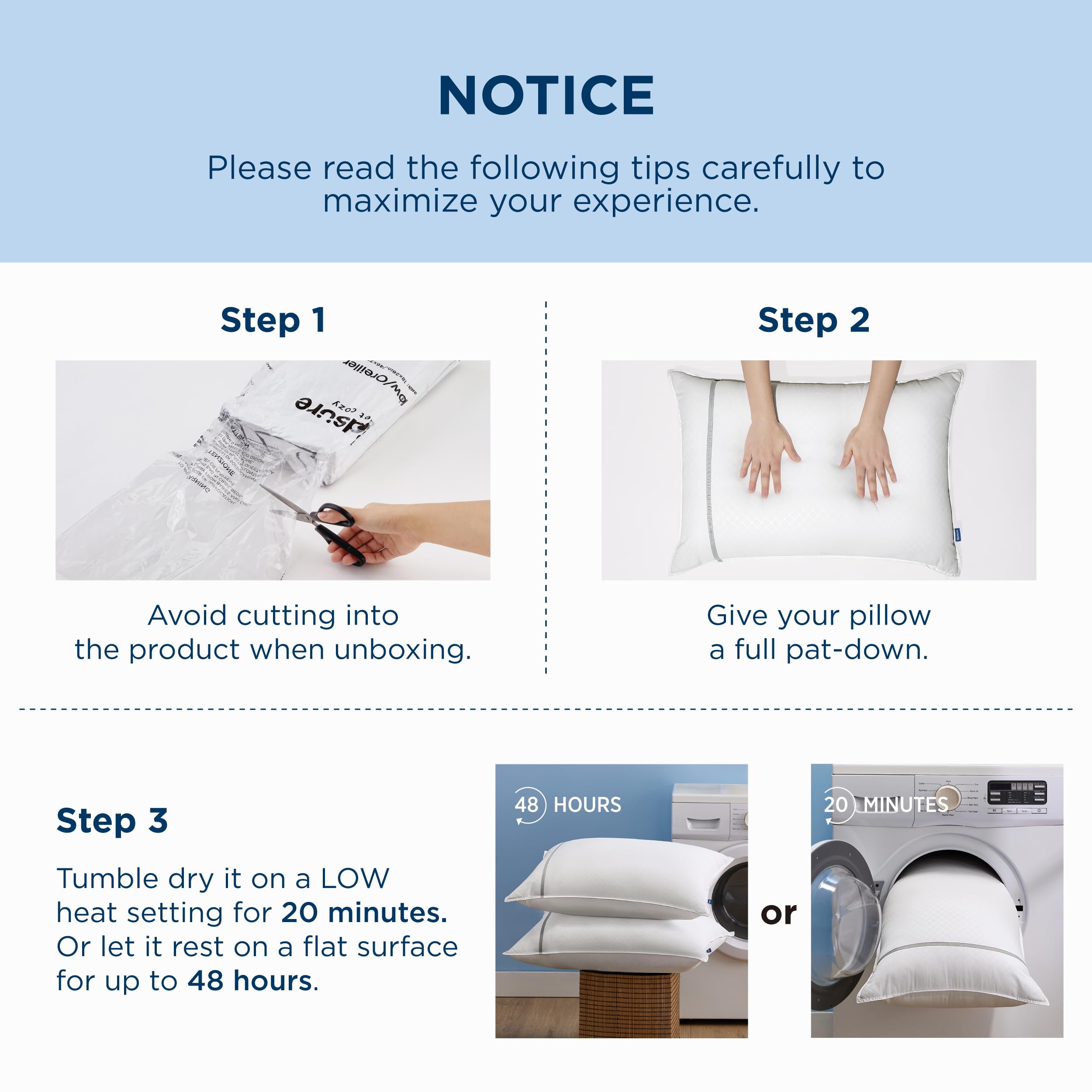 Foto 7 pulgar | Almohadas Bedsure Estándar 2 Piezas - Venta Internacional