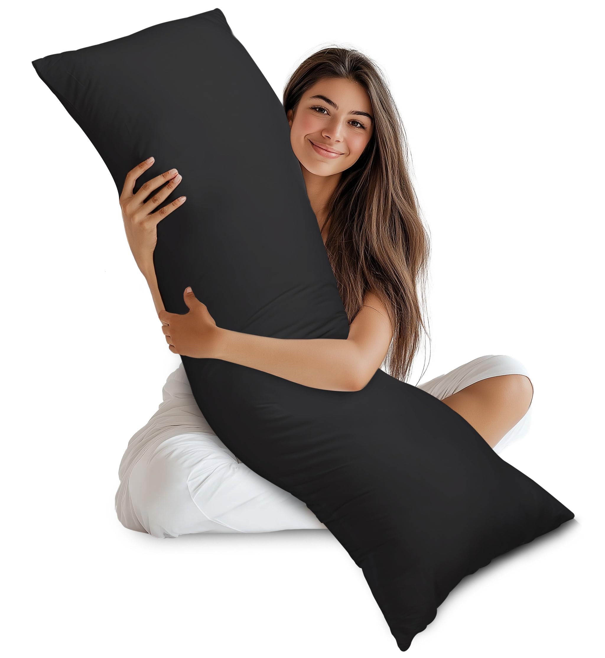 Foto 2 pulgar | Body Pillow Utopia Bedding - Almohada De Cuerpo Completo Para Adultos, Color Negro - Venta Internacional.