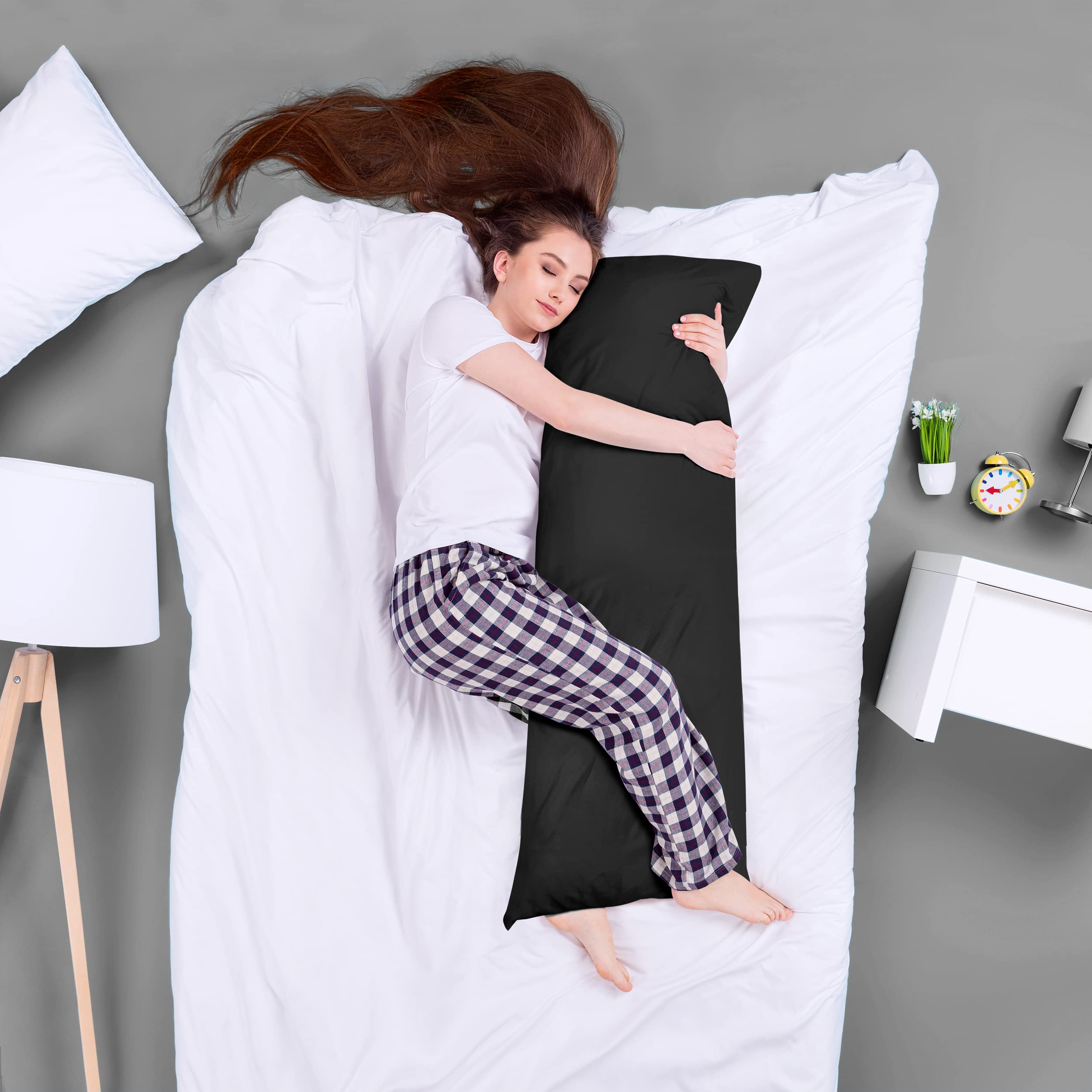 Foto 4 pulgar | Body Pillow Utopia Bedding - Almohada De Cuerpo Completo Para Adultos, Color Negro - Venta Internacional.