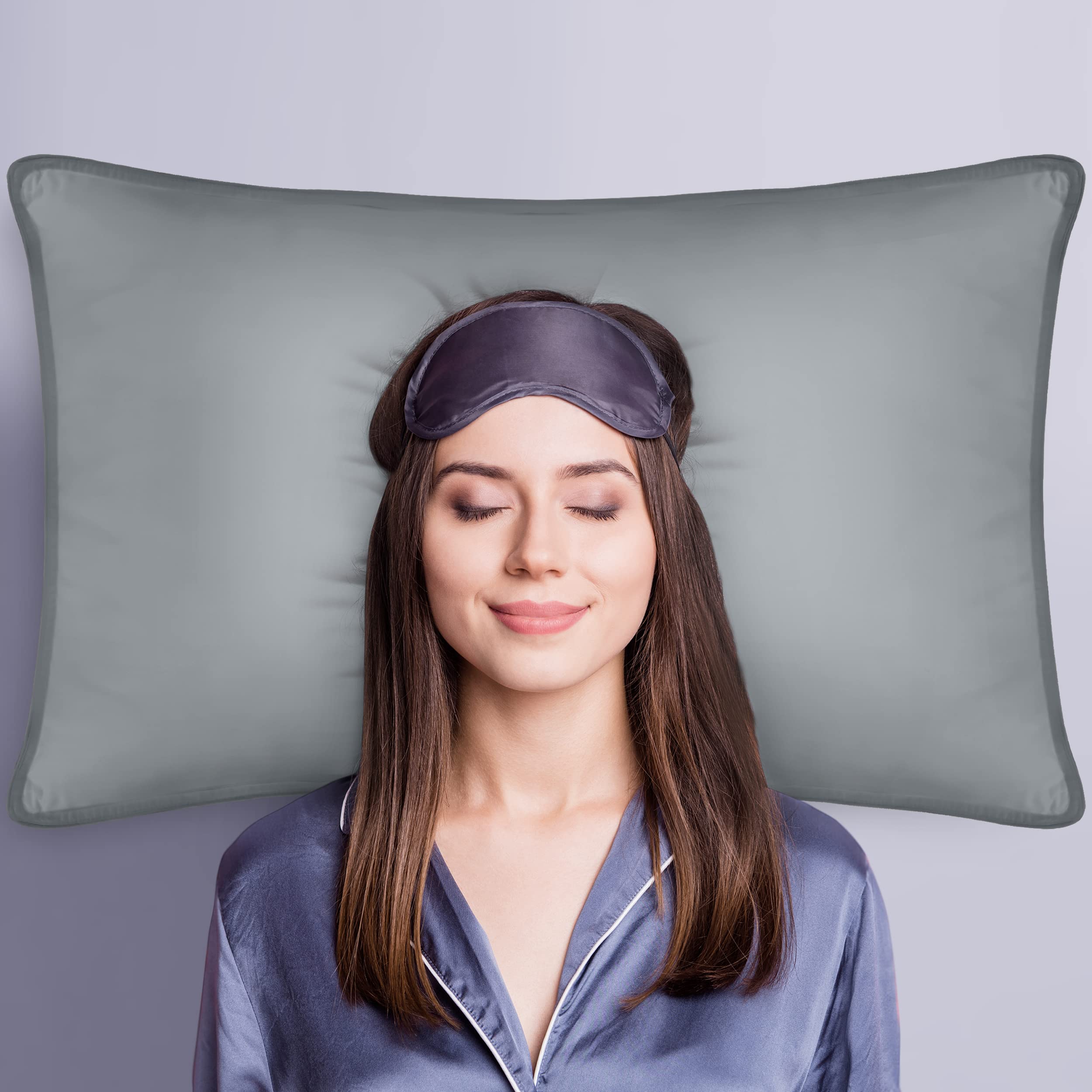 Foto 4 | Juego De 2 Almohadas De Cama Utopia Bedding, Tamaño King, Microfibra, Color Gris - Venta Internacional.