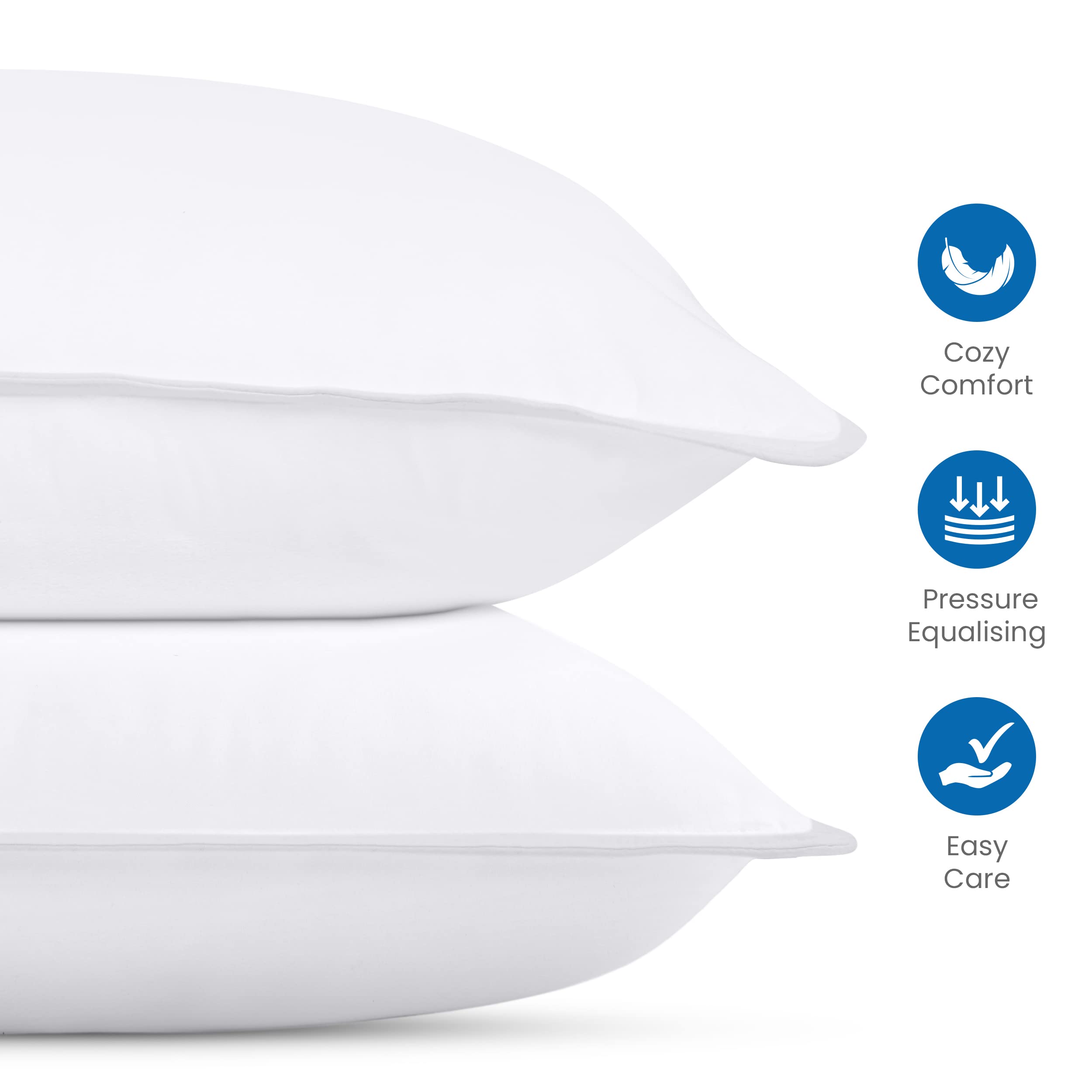 Foto 8 pulgar | Juego De 2 Almohadas De Cama Utopia Bedding, Tamaño Queen, Microfibra, Color Blanco - Venta Internacional.