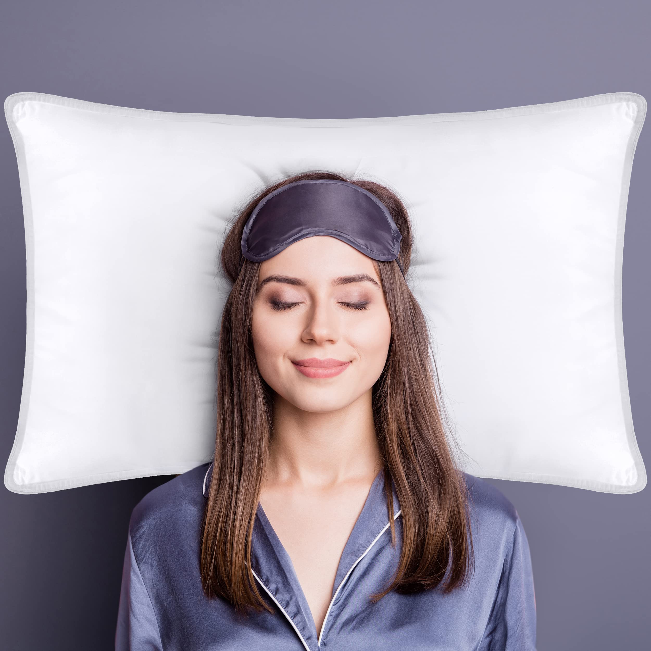 Foto 5 | Juego De 2 Almohadas De Cama Utopia Bedding, Tamaño King, Microfibra, Color Blanco - Venta Internacional.