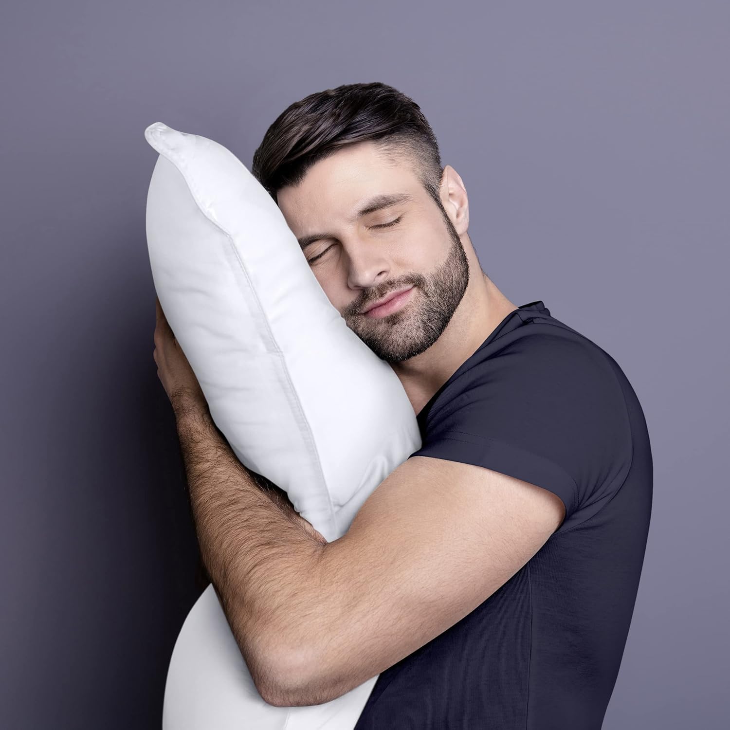 Foto 5 pulgar | Juego De 4 Almohadas De Cama Utopia, Tamaño Estándar/queen, Color Blanco - Venta Internacional.