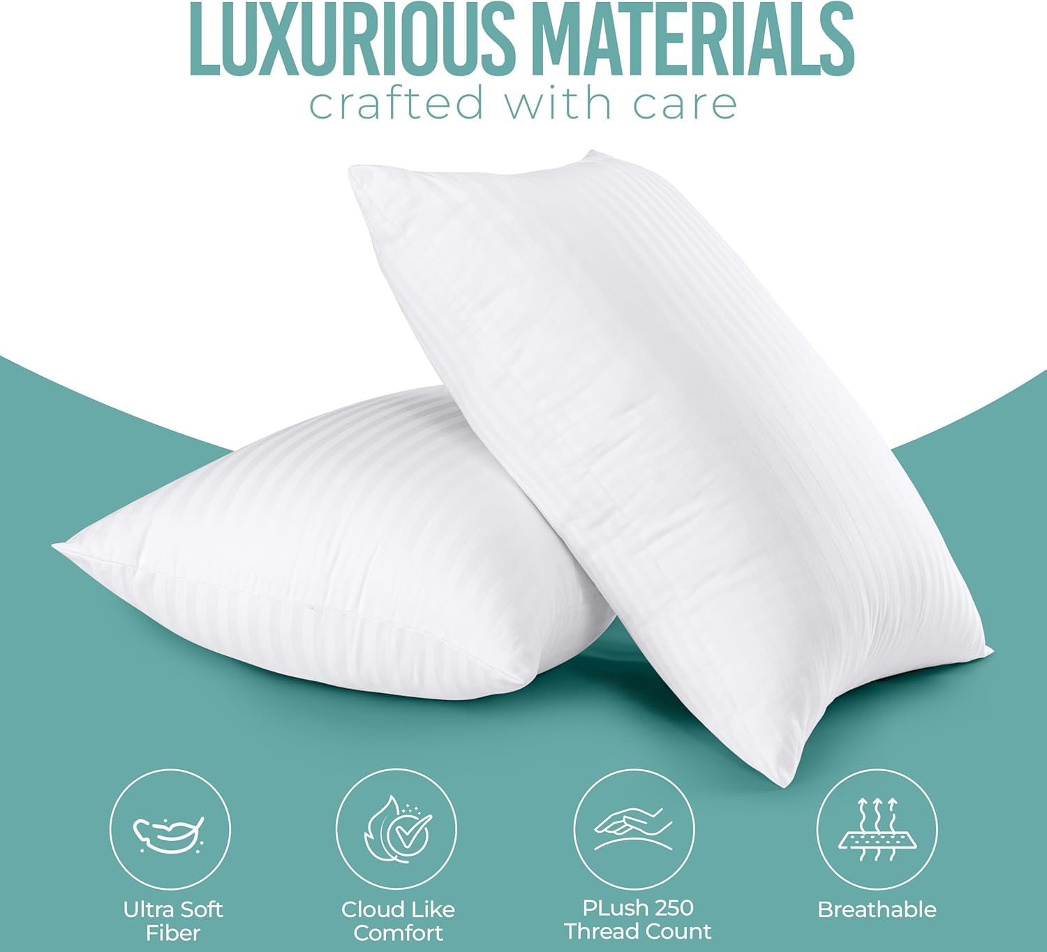 Foto 4 pulgar | Almohadas Bedding 6 piezas Tamaño Queen Hotel Blancas Refrescantes - Venta Internacional