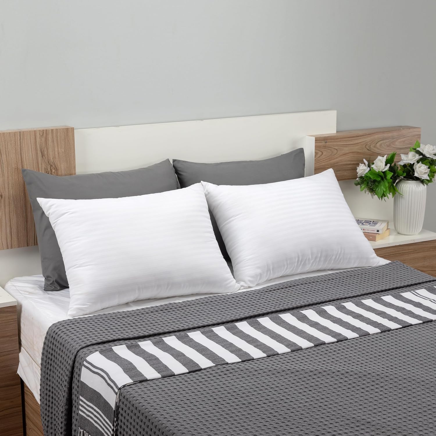 Foto 6 pulgar | Almohadas Bedding 6 piezas Tamaño Queen Hotel Blancas Refrescantes - Venta Internacional