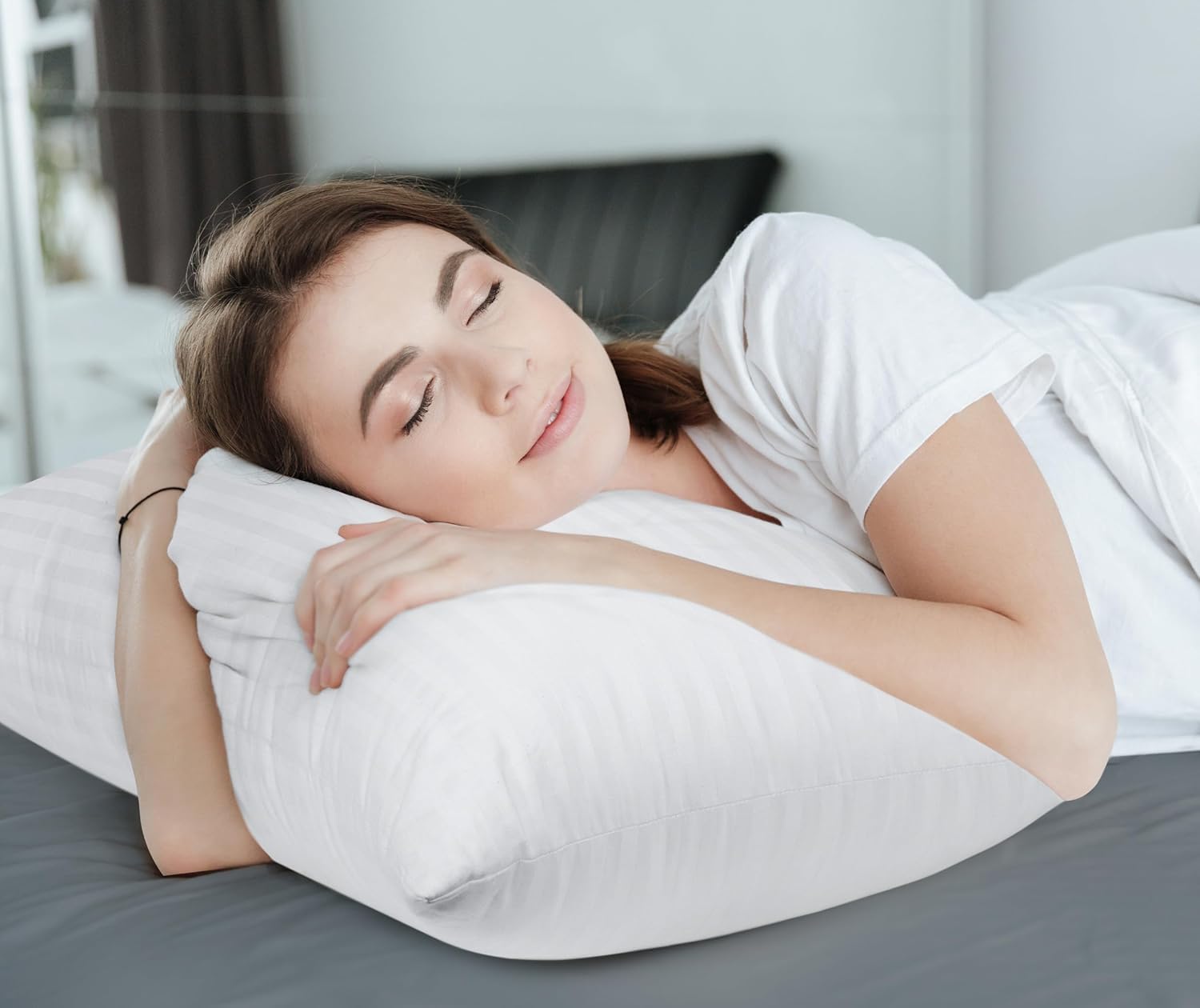 Foto 7 pulgar | Almohadas Bedding 6 piezas Tamaño Queen Hotel Blancas Refrescantes - Venta Internacional