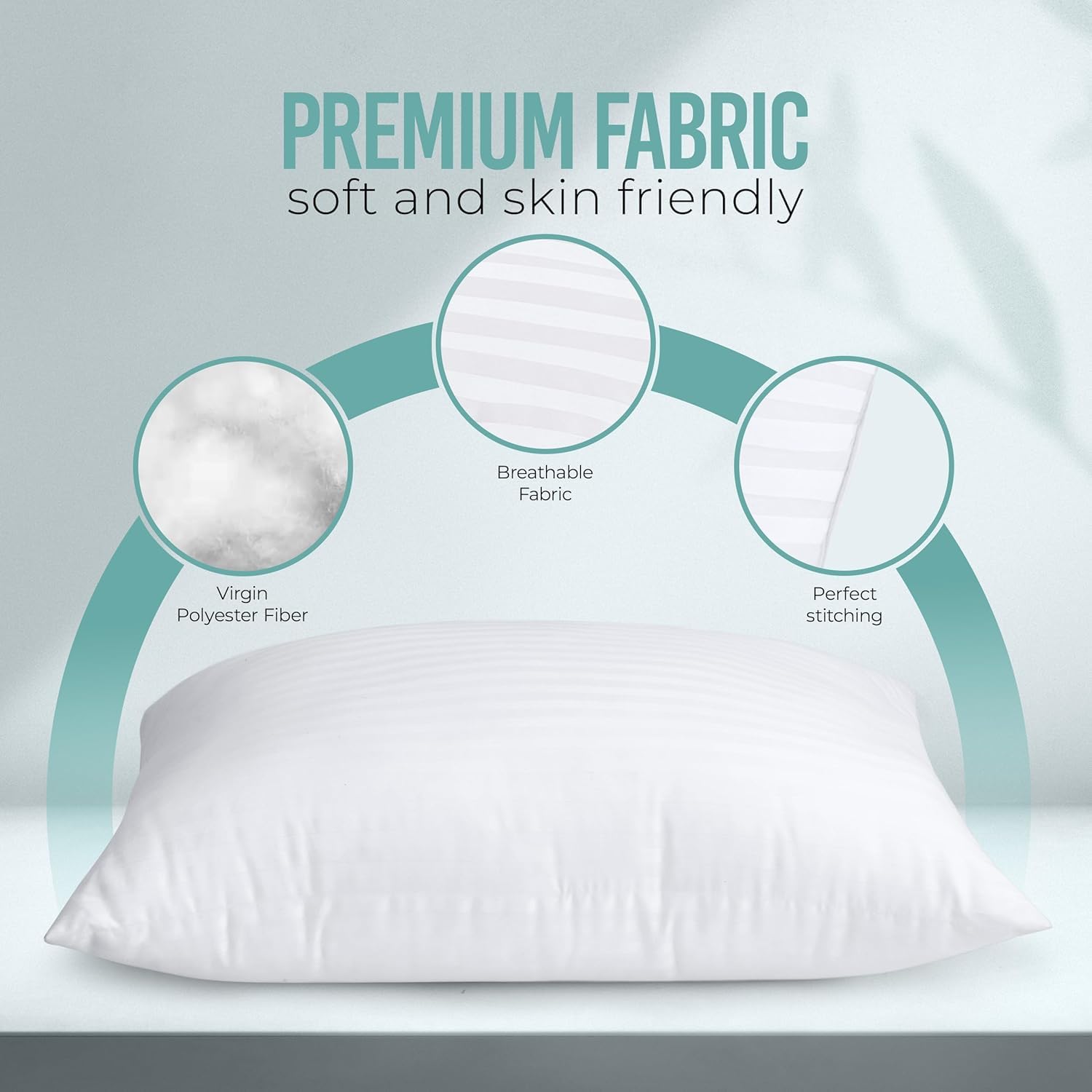 Foto 7 | Almohadas Bedding 6 piezas Tamaño Queen Hotel Blancas Refrescantes - Venta Internacional