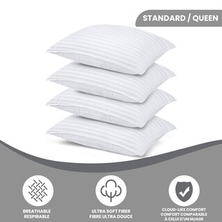Foto 2 | Almohadas Utopia Bedding Blancas de 4 Piezas-Venta Internacional