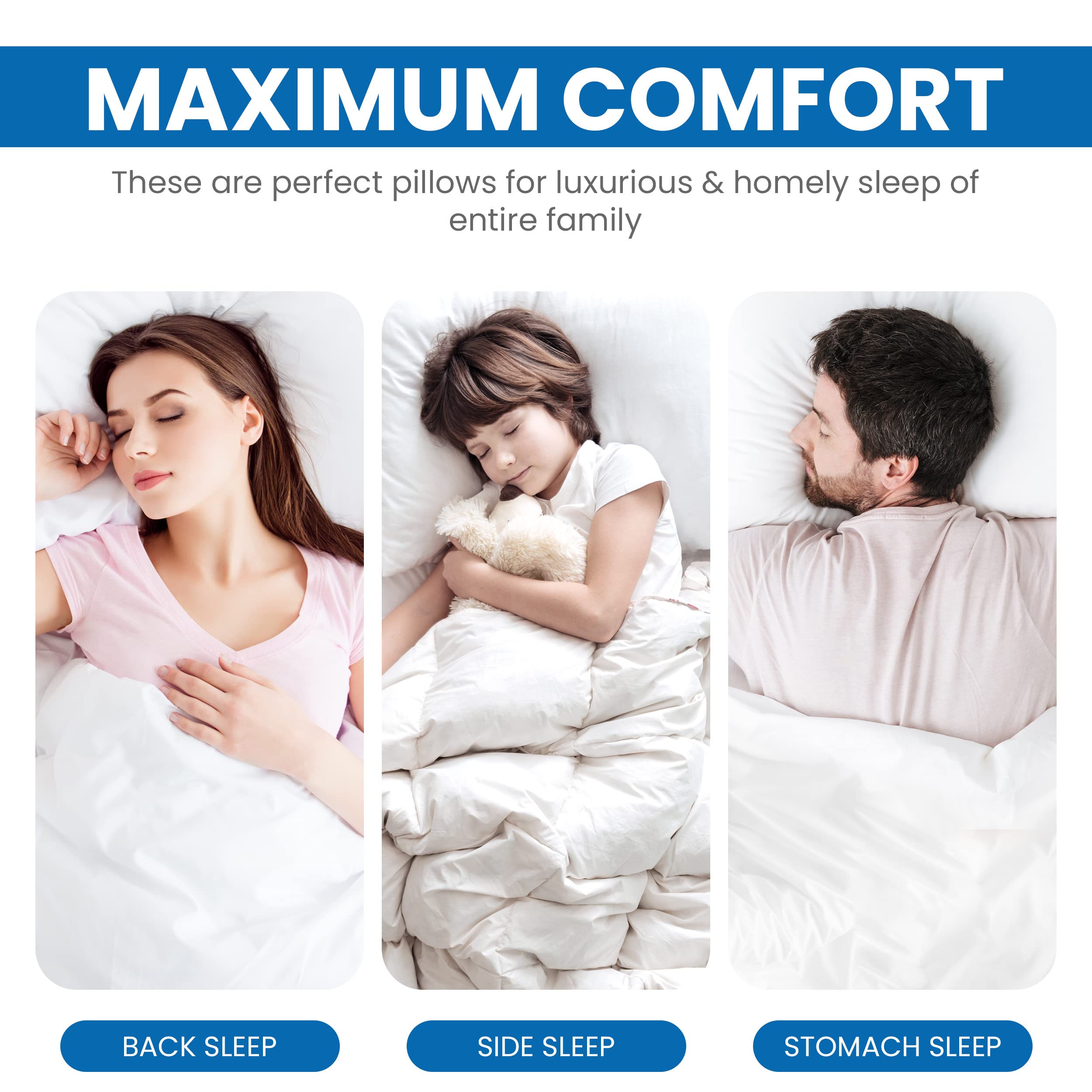 Foto 7 | Almohadas Utopia Bedding Blancas de 2 Piezas-Venta Internacional