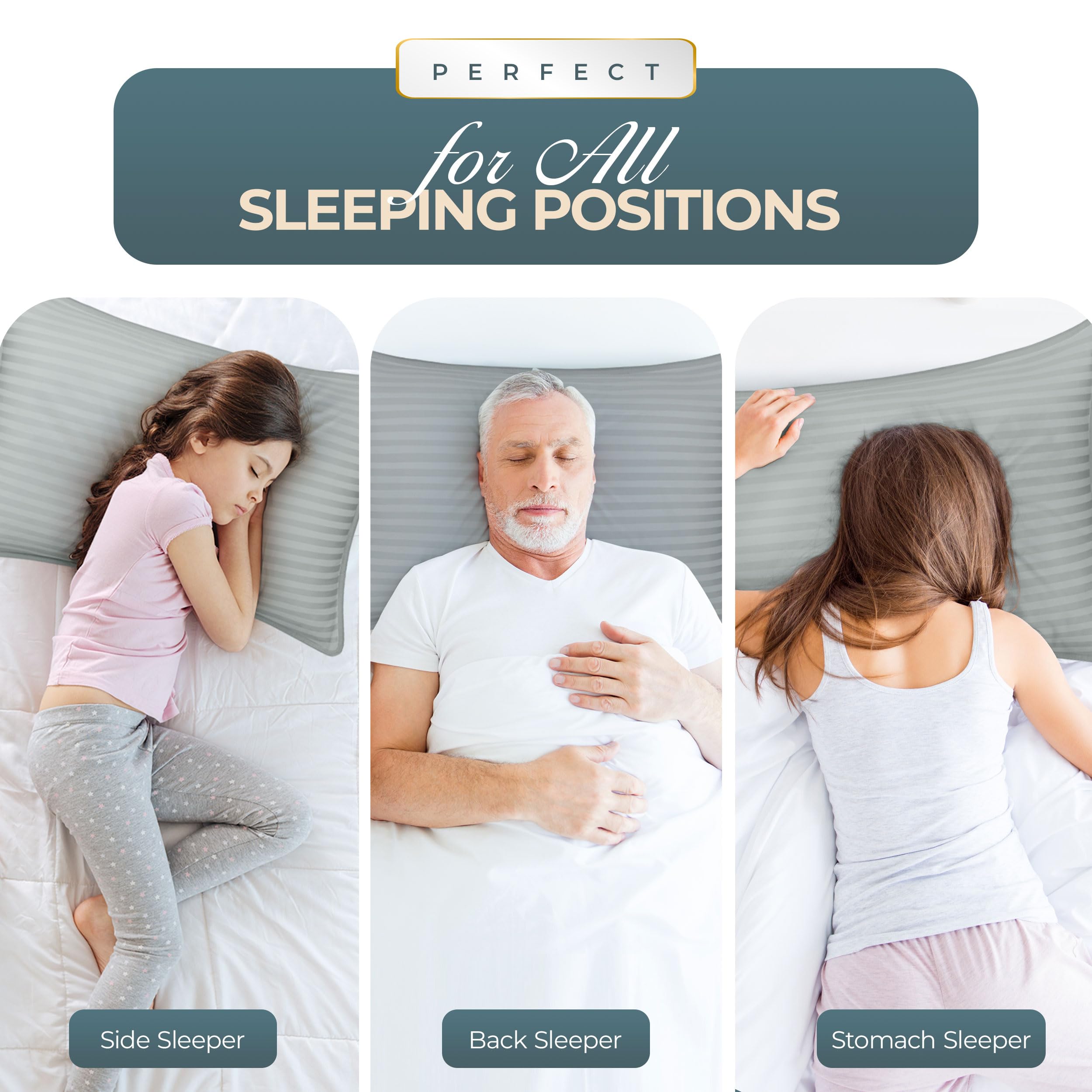 Foto 4 pulgar | Almohadas Utopia Bedding Grises de 6 Piezas-Venta Internacional