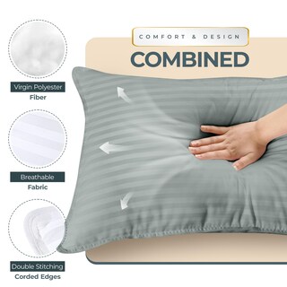Foto 4 | Almohadas Utopia Bedding Grises de 6 Piezas-Venta Internacional