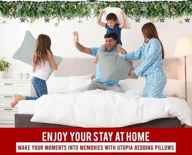 Foto 7 | Almohadas Utopia Bedding Grises de 6 Piezas-Venta Internacional