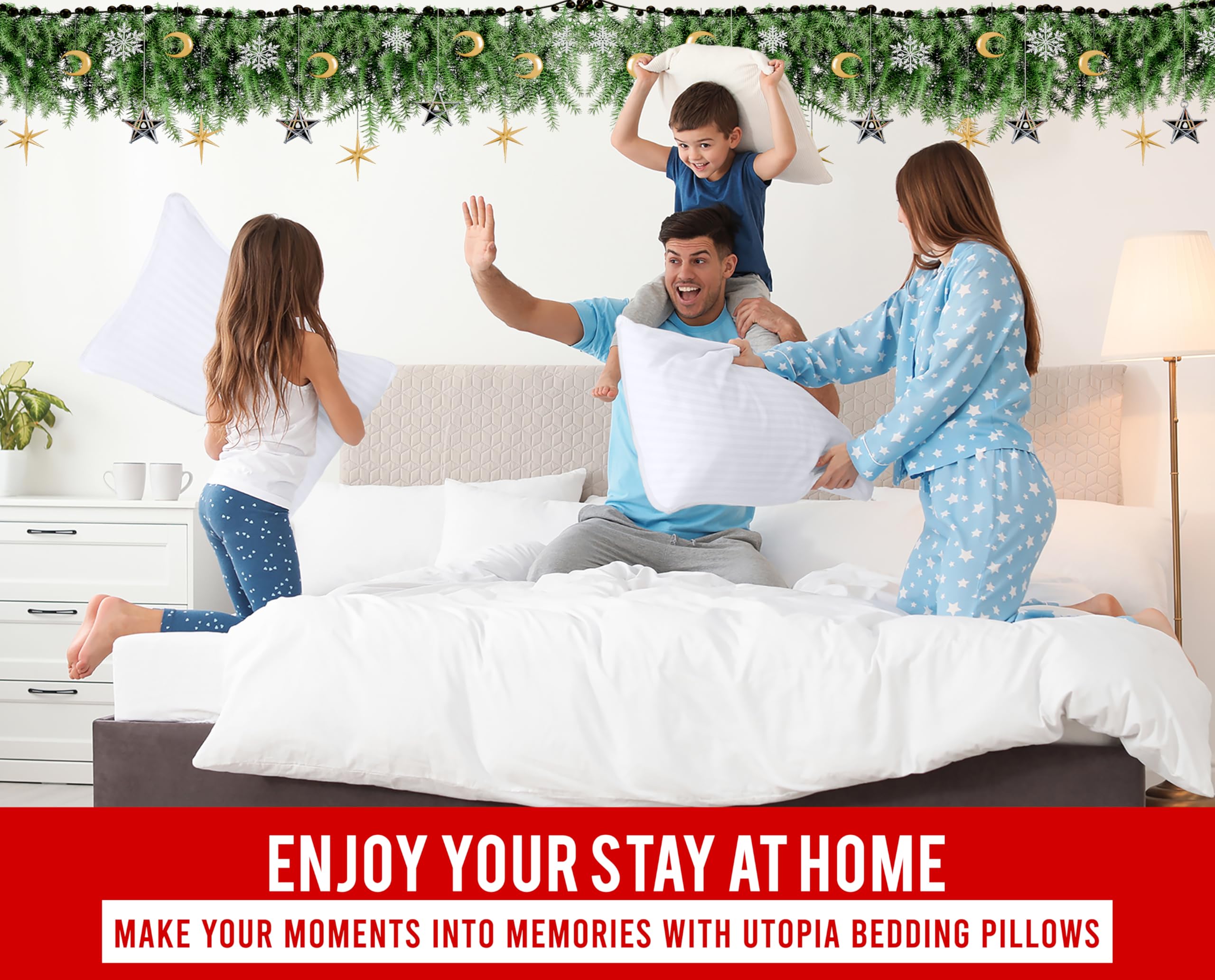 Foto 8 pulgar | Almohadas Utopia Bedding de 6 Piezas-Venta Internacional