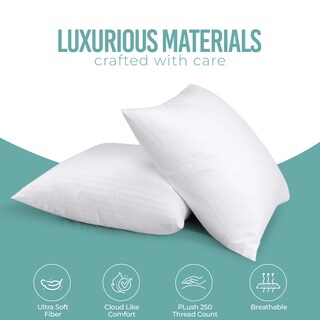 Foto 3 | Almohadas Utopia Blanco Blanco 2 Piezas - Venta Internacional