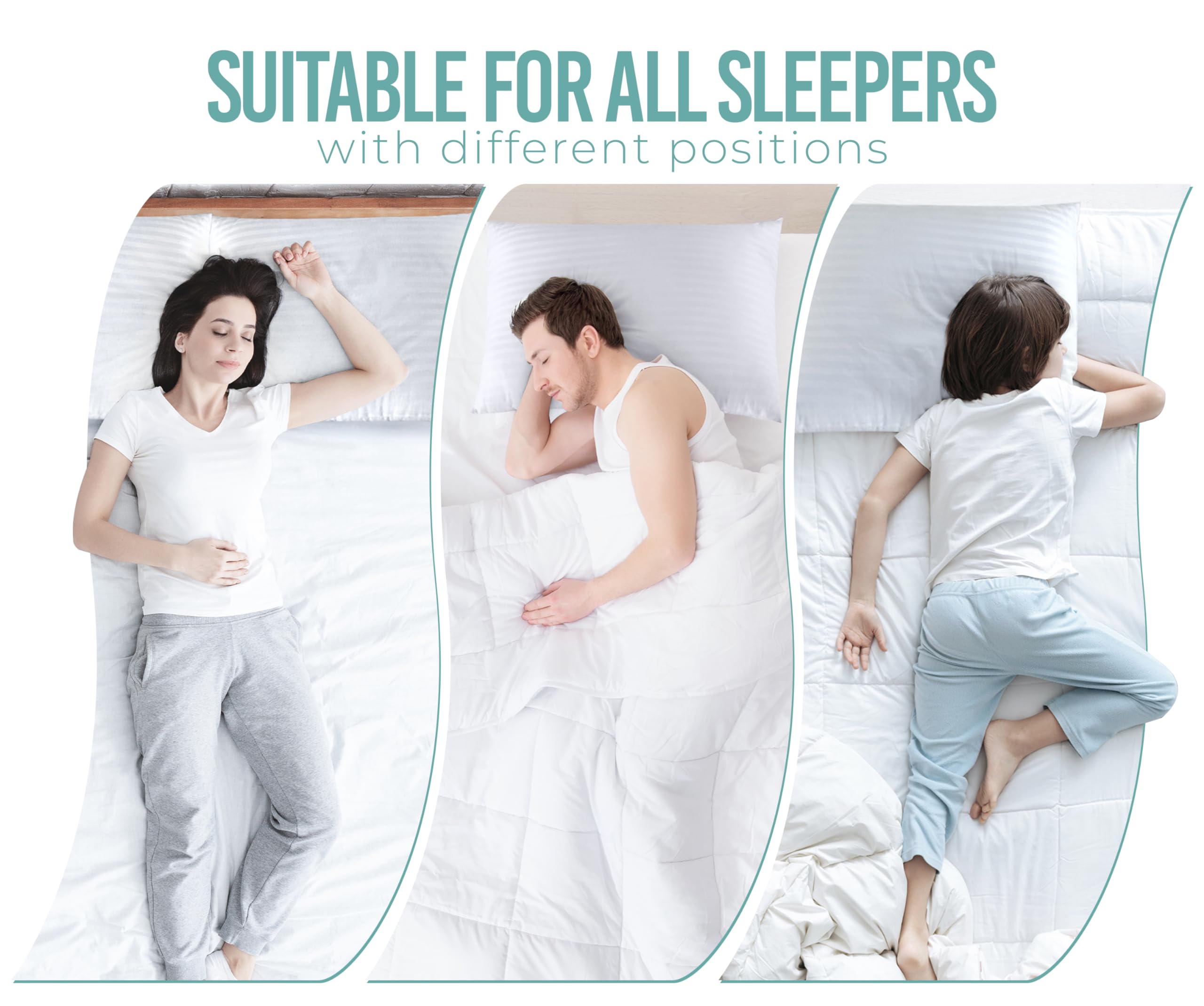 Foto 7 pulgar | Almohadas Utopia Blanco Blanco 2 Piezas - Venta Internacional