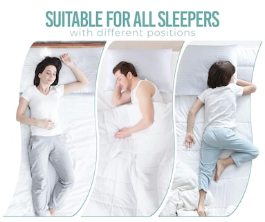 Foto 7 | Almohadas Pillows Utopia Bedding Queen Blanco 2 Piezas - Venta Internacional