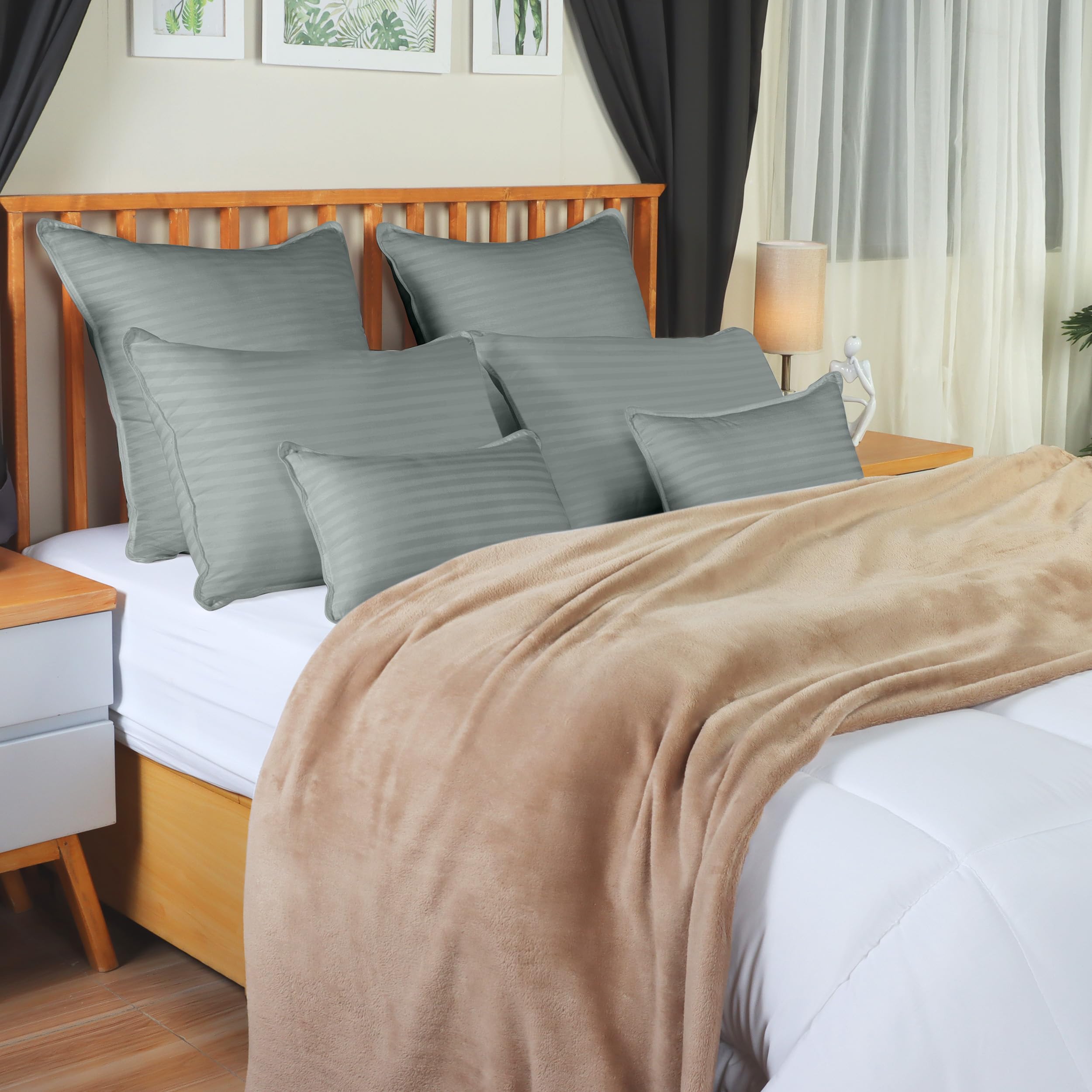 Foto 6 pulgar | Almohadas de Cama Pillows Utopia Gris 2 Piezas - Venta Internacional