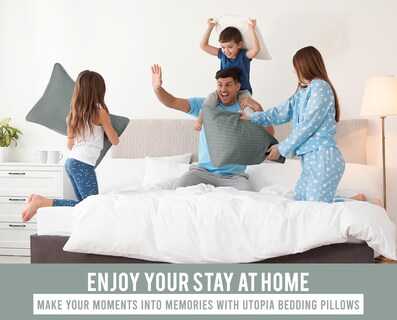 Foto 7 | Almohadas de Cama Pillows Utopia Gris 2 Piezas - Venta Internacional