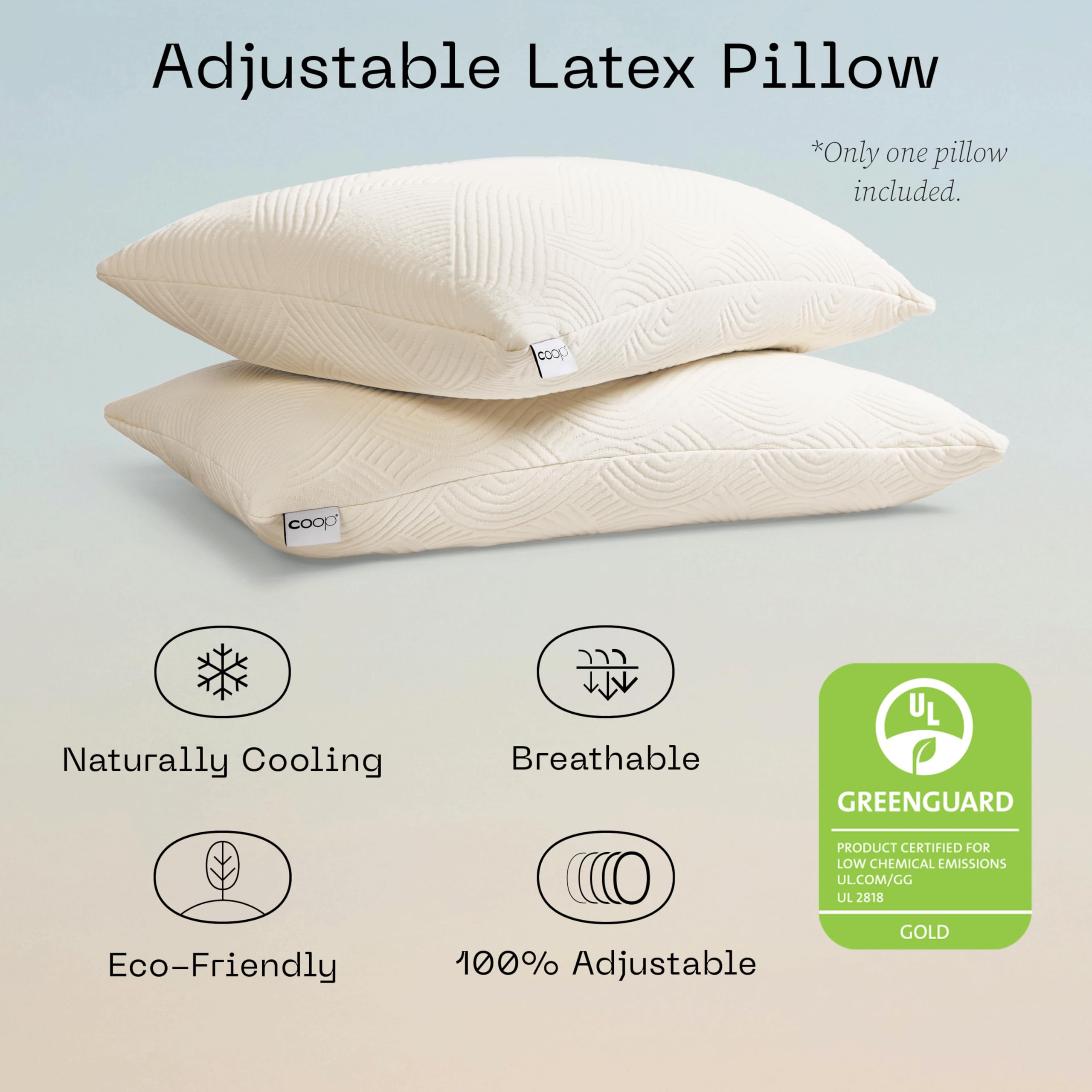 Foto 7 pulgar | Pillow Coop Home Goods Ajustable De Látex Tamaño Queen - Venta Internacional.
