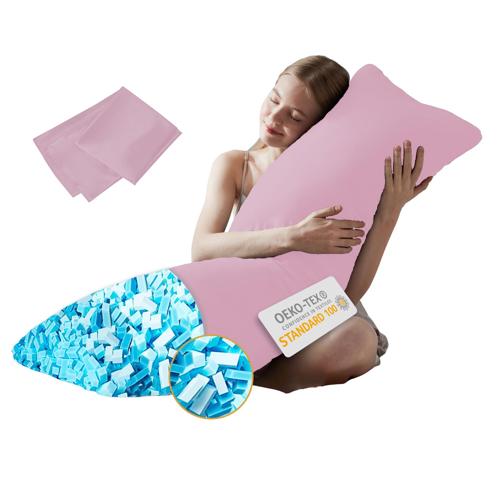 Foto 2 pulgar | Almohada Corporal Downcool Rosa-Venta Internacional