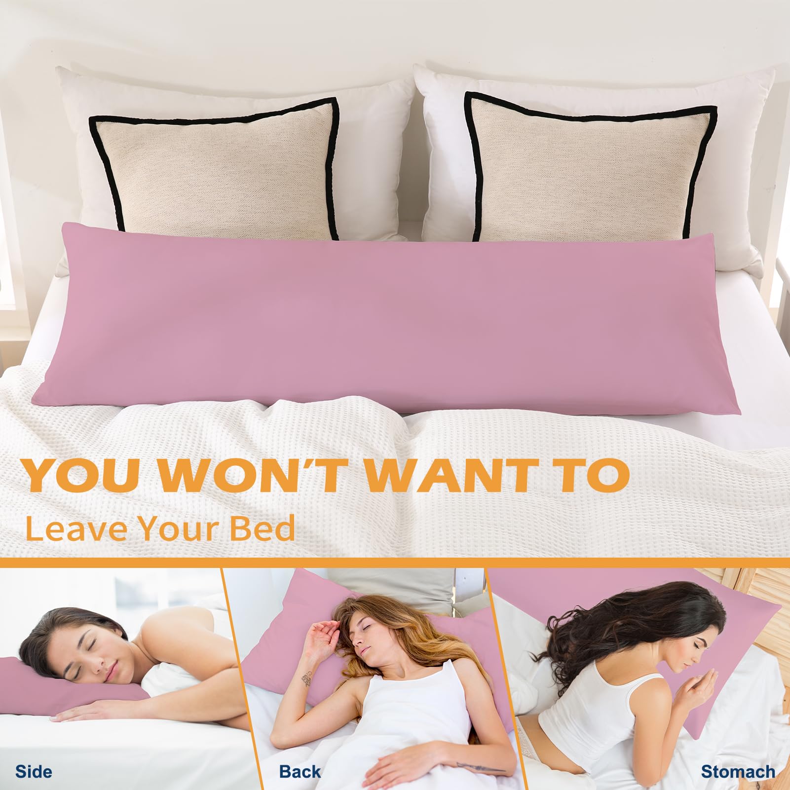 Foto 4 pulgar | Almohada Corporal Downcool Rosa-Venta Internacional