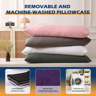Foto 7 | Almohada Corporal de Espuma Viscoelástica Downcool 20 x 54 Pulgadas Morado - Venta Internacional
