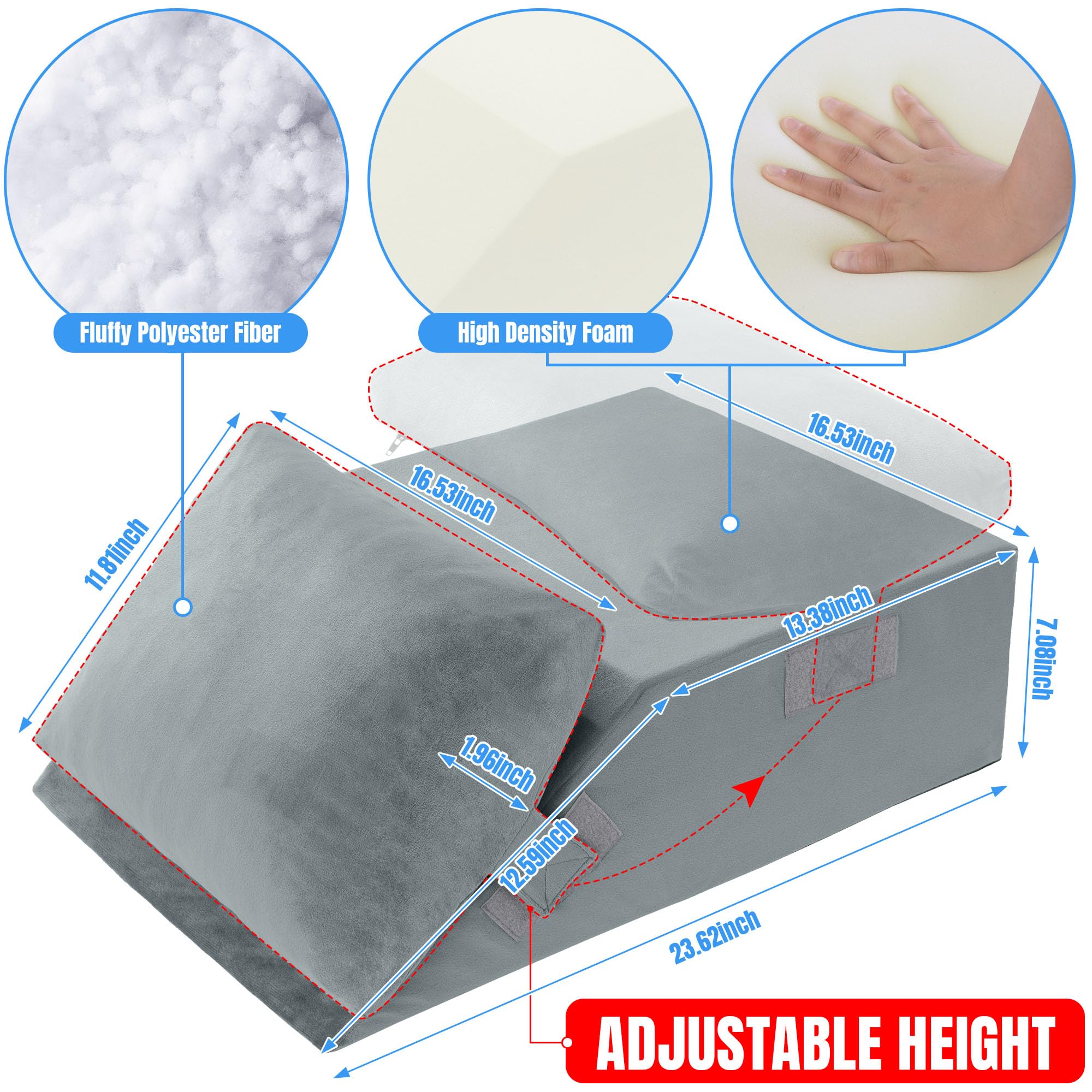 Foto 5 pulgar | Almohada Ajustable Para Elevar Las Piernas Hombys Leg Elevation - Venta Internacional.