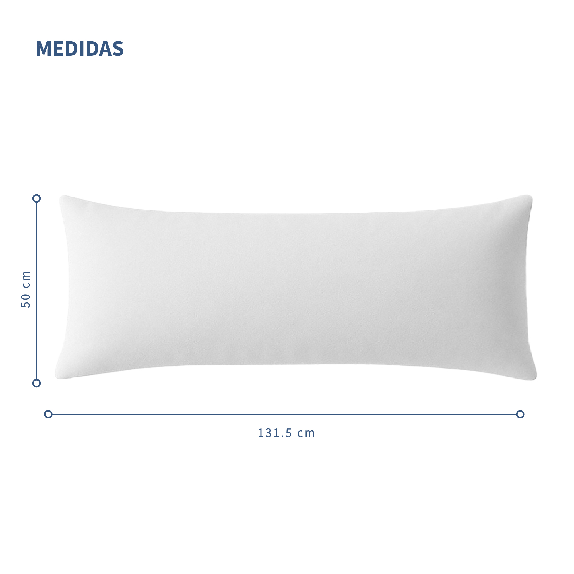 Almohada Corporal Tesso Home Transpirable Color Blanco