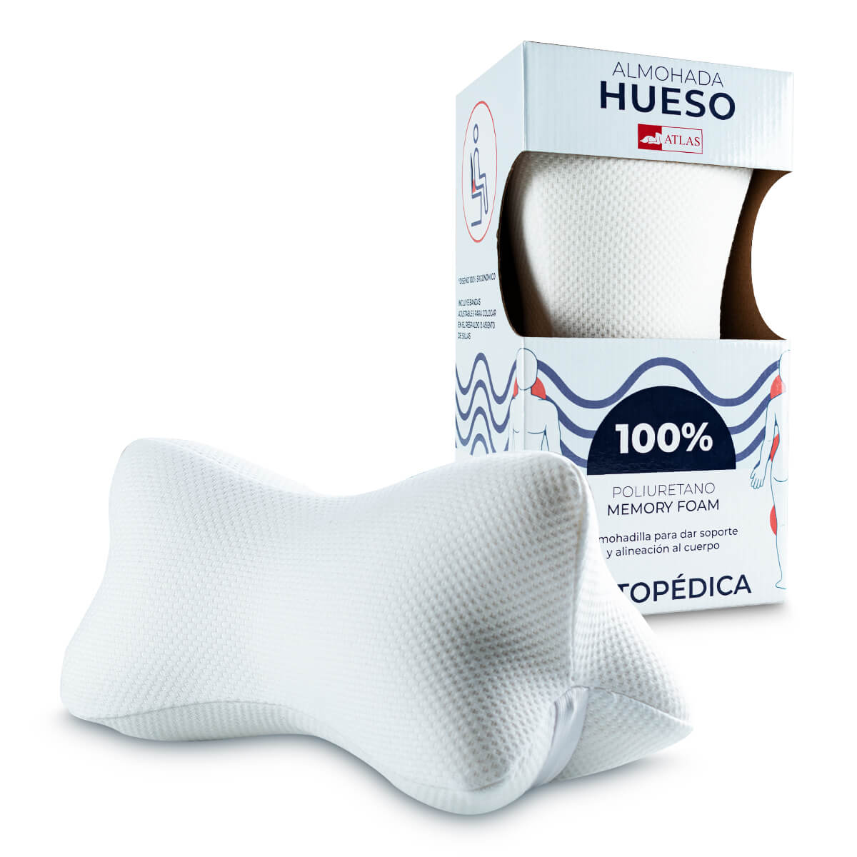 Foto 2 pulgar | Almohada Ortopédica Atlas Bascis Bone de Memory Foam