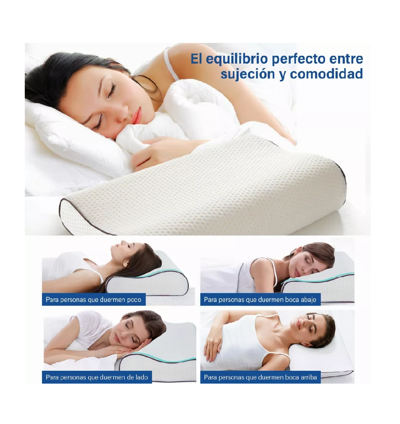 Foto 3 pulgar | Almohadas BELUG Foam Cómodo Memory Ergonómica Proteger Cuello 2 Piezas