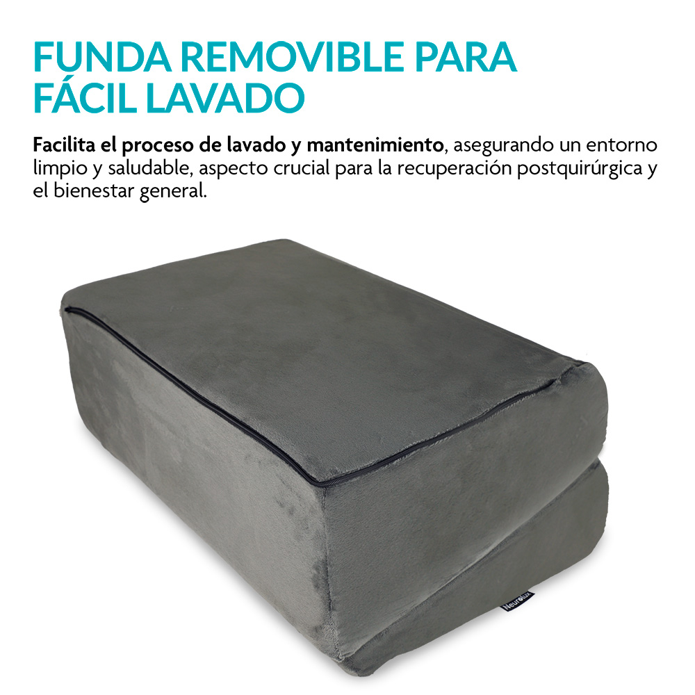 Foto 7 | Almohada Ortopédica Neurolux 83558 Gris Cuña Antirreflujo