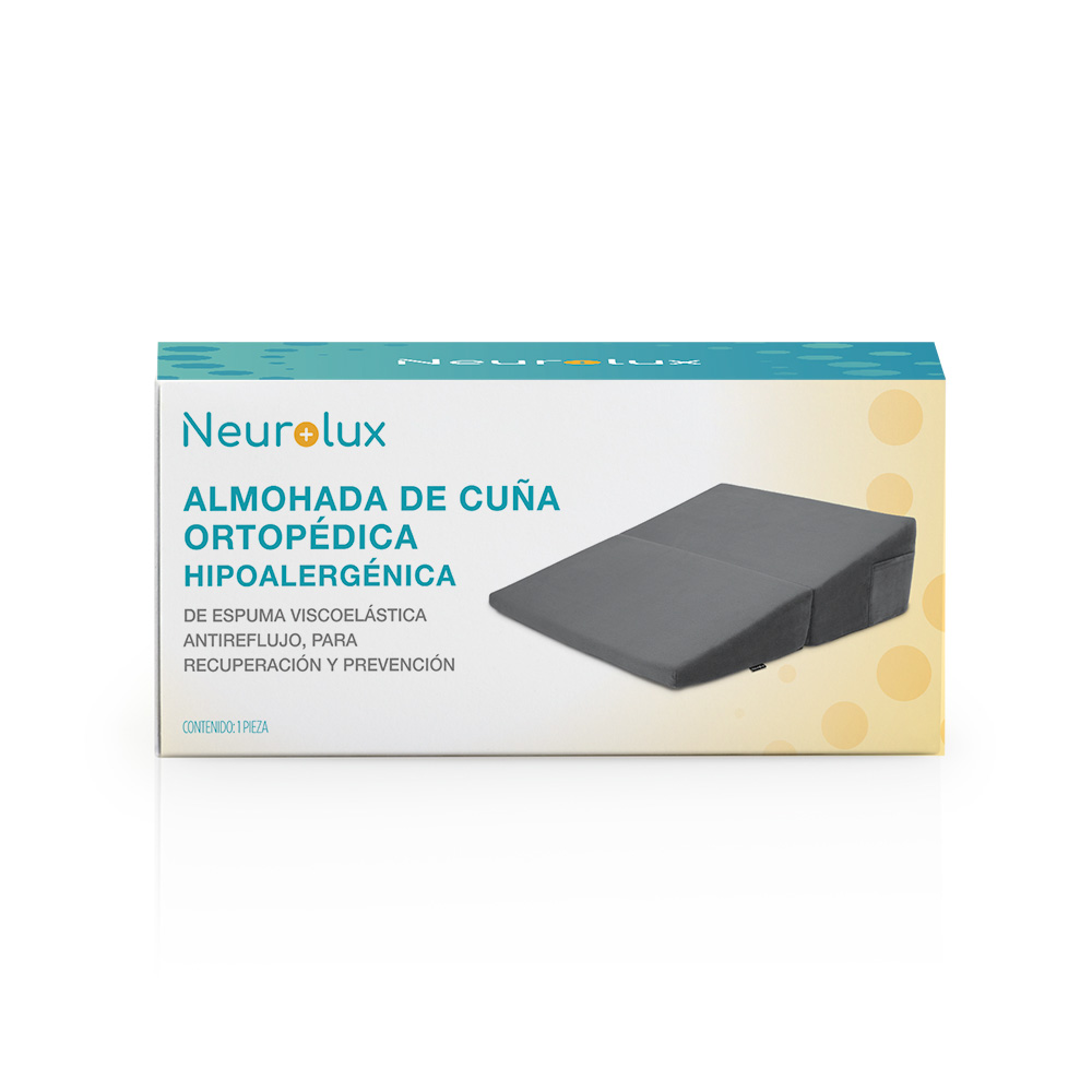 Foto 8 | Almohada Ortopédica Neurolux 83558 Gris Cuña Antirreflujo