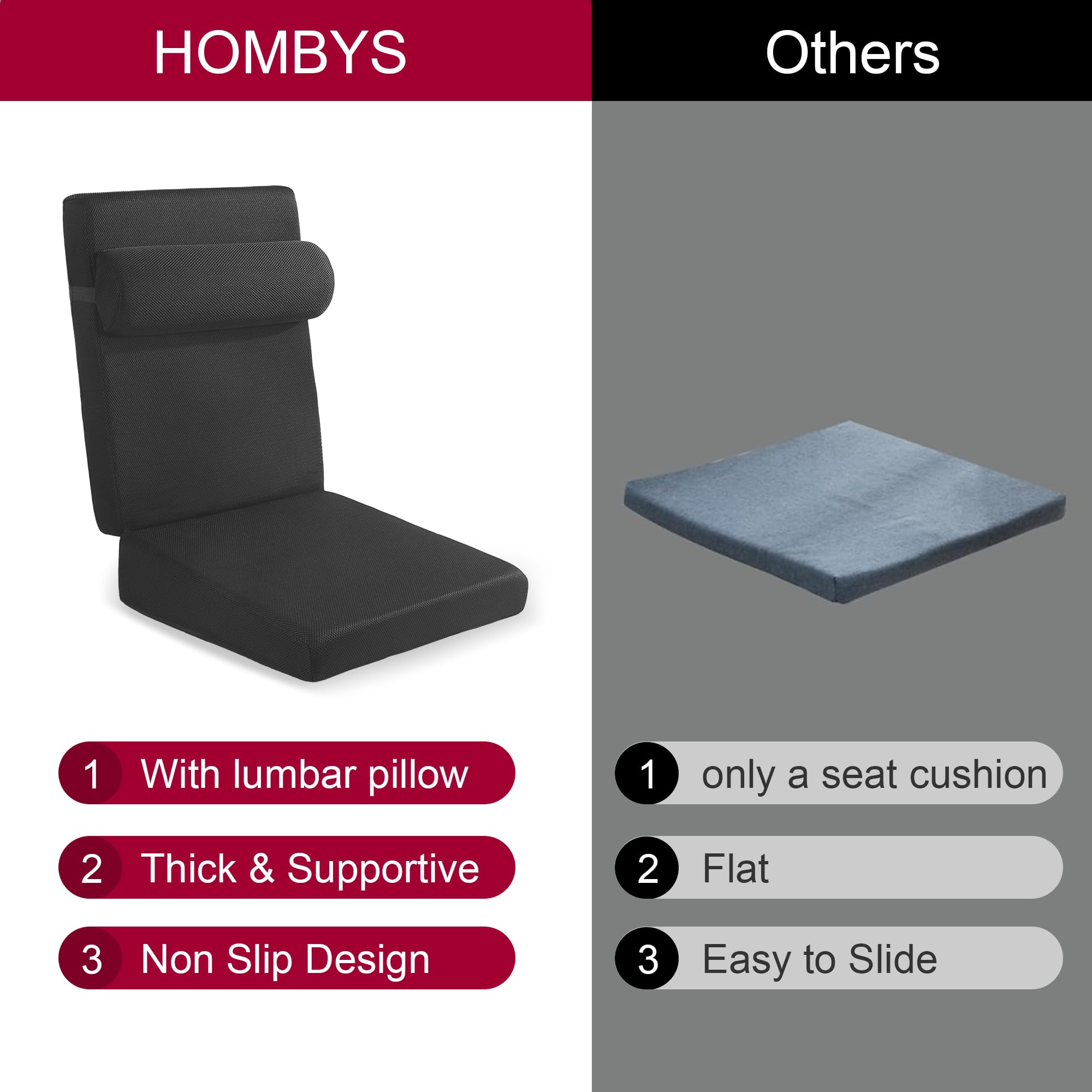 Foto 5 pulgar | Cojines para Sillones Reclinables Hombys con Soporte Lumbar - Venta Internacional