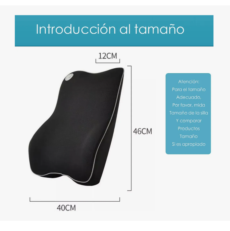 Foto 4 | Cojin Soporte Lumbar Almohada Respaldo Sillas Auto Oficina