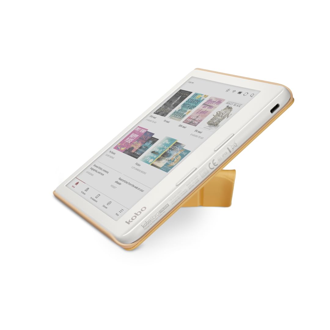Foto 4 pulgar | Funda Kobo Libra Colour Sleepcover, Color Amarillo Mantequilla, Piel Vegana - Venta Internacional.