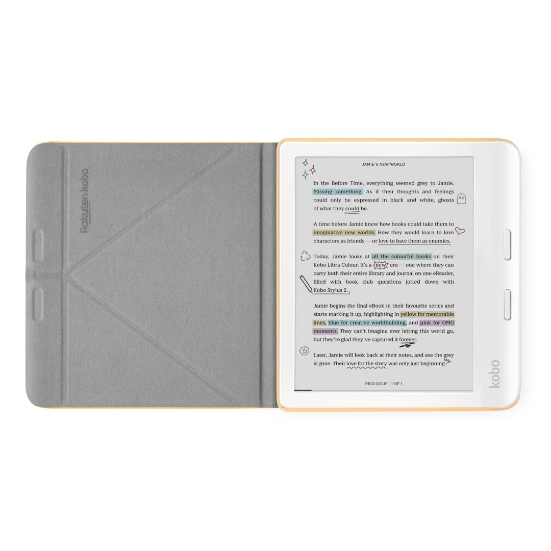 Foto 5 pulgar | Funda Kobo Libra Colour Sleepcover, Color Amarillo Mantequilla, Piel Vegana - Venta Internacional.