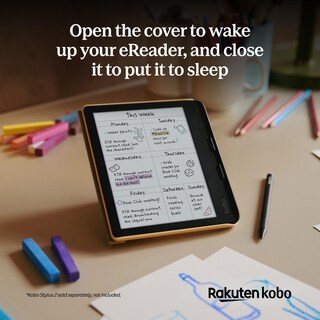 Foto 6 | Funda Kobo Libra Colour Sleepcover, Color Amarillo Mantequilla, Piel Vegana - Venta Internacional.